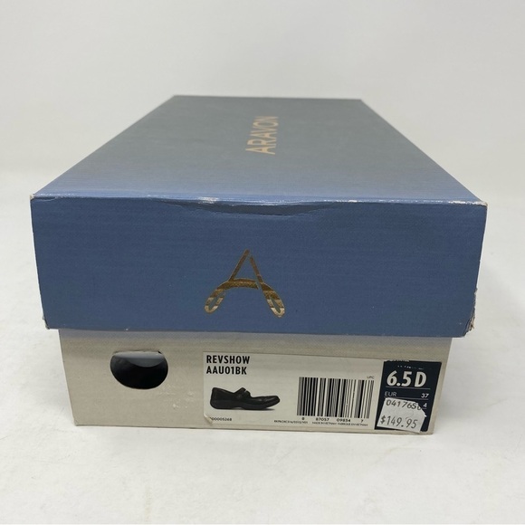 Aravon Women's Revshow Mary Jane Black Flats AAU01BK WIDE - Picture 6 of 6